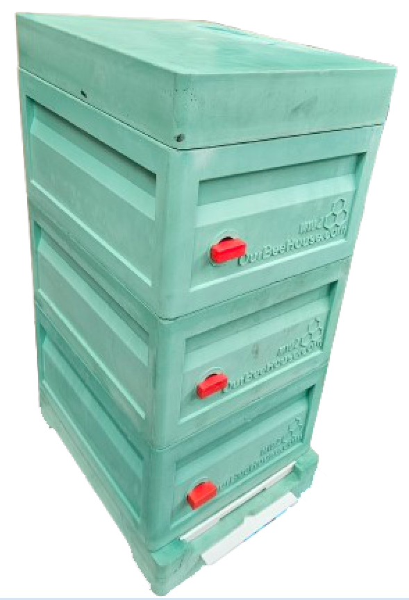 NuHive 3-Box set, Solid Polyurethane Hive with bonus Excluder - Complete Set