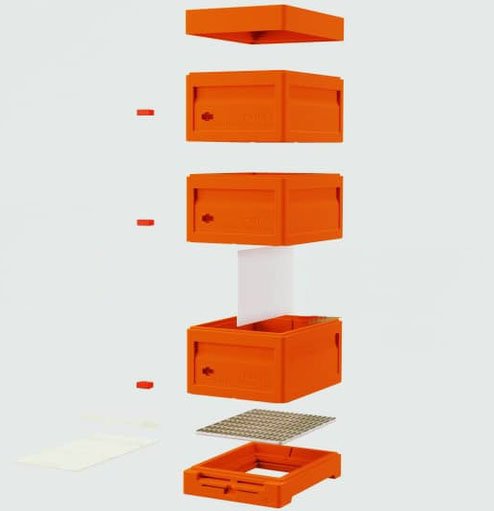 NuHive 3-Box set, Solid Polyurethane Hive with bonus Excluder - Complete Set